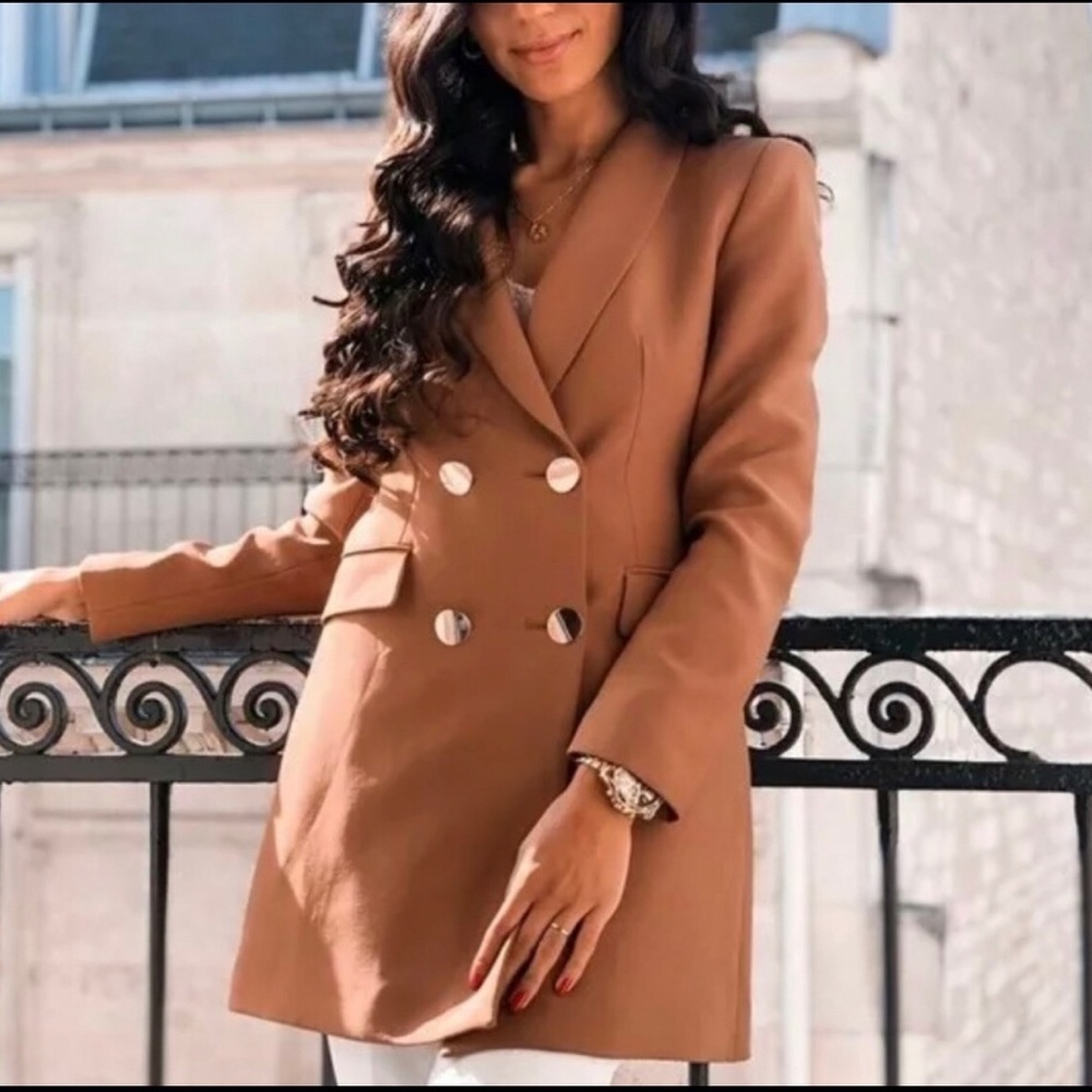 ZARA Double Breasted Frock Blazer Dress XL